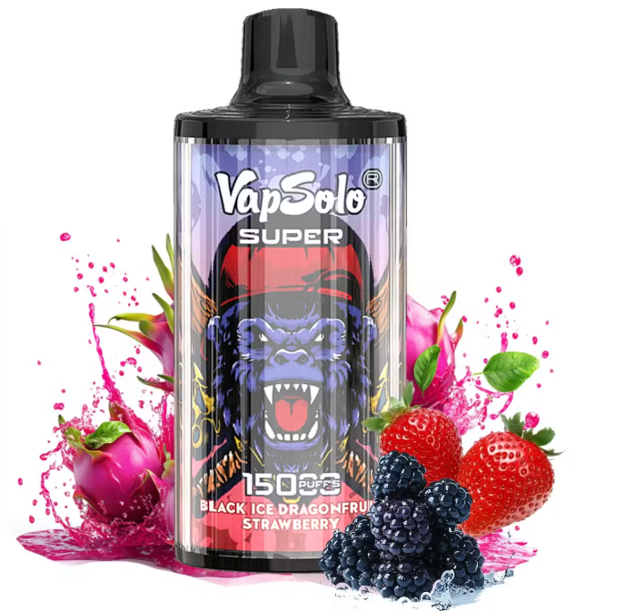 VAPERS 15000 PUFFS  BLACK ICE , DRAGONFRUIT, STRAWBERRY